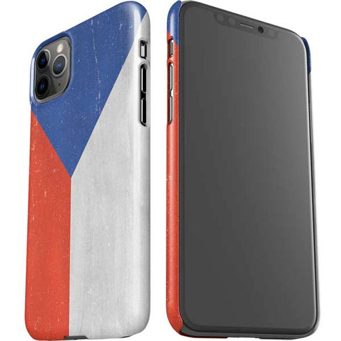 Czech Republic Flag Distressed iPhone 11 Pro Max Lite Case